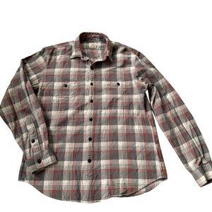 J. Crew Men’s grey/red Cotton Flannel Shirt size Large